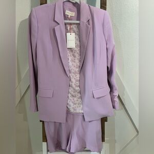 Skies Are Blue Lavender Purple Blazer & shorts two piece set